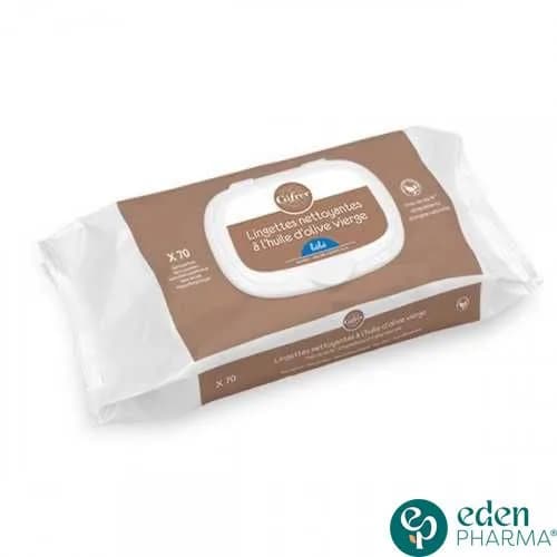 Gifrer Lingettes Nettoyantes à L’Huile D’Olive, 70 Lingettes
