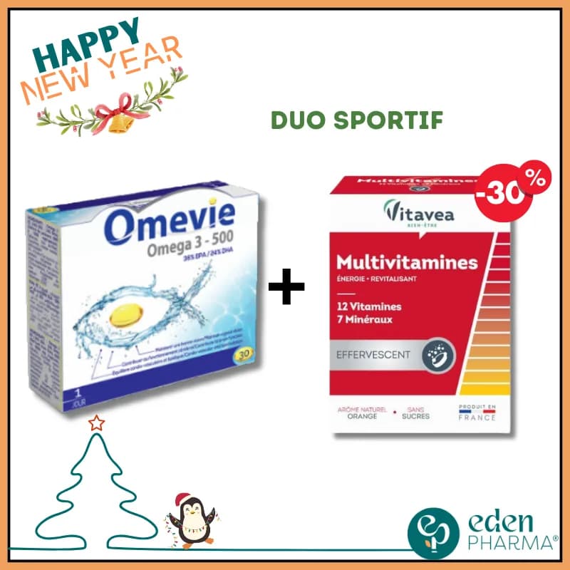 Vente Flash Duo Sportif Omevie 500 + Vitavea Multivatamine
