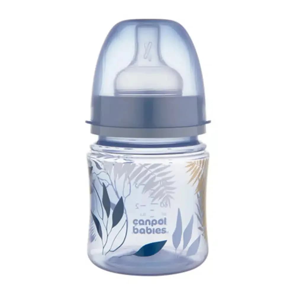 Canpol Babies Biberon Anticolique Col Large Gold Bleu 120 ml