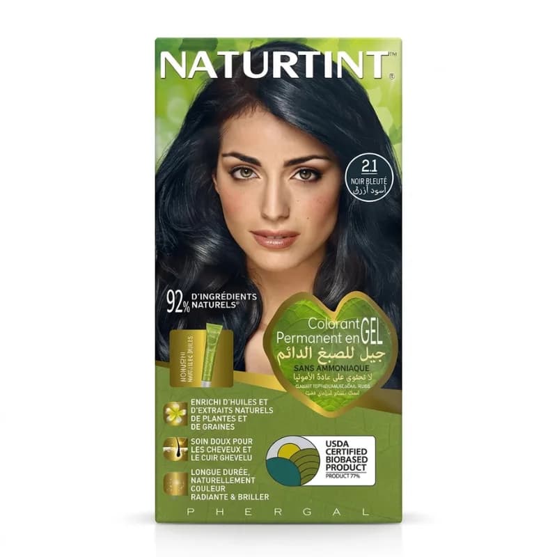 NATURTINT COLORATION 2.1 NOIR BLEUTE AUX EXTRAIT VEGETAUX
