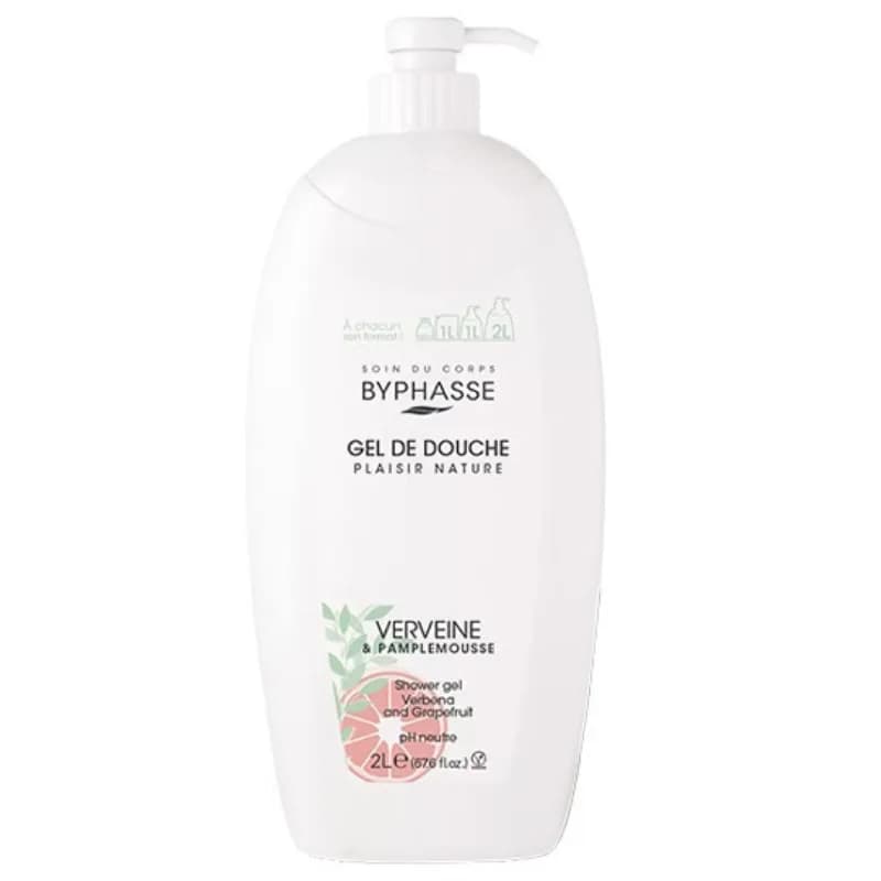 Byphasse Gel de Douche Verveine et Pamplemousse 2 l