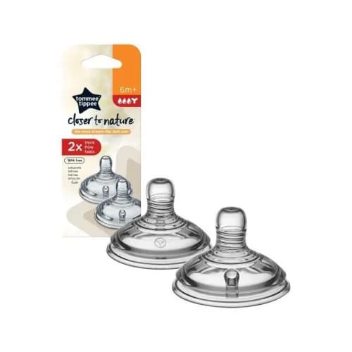 Tommee Tippee Closer To Nature 2 Tetines Preparation Epaisse 6 m+