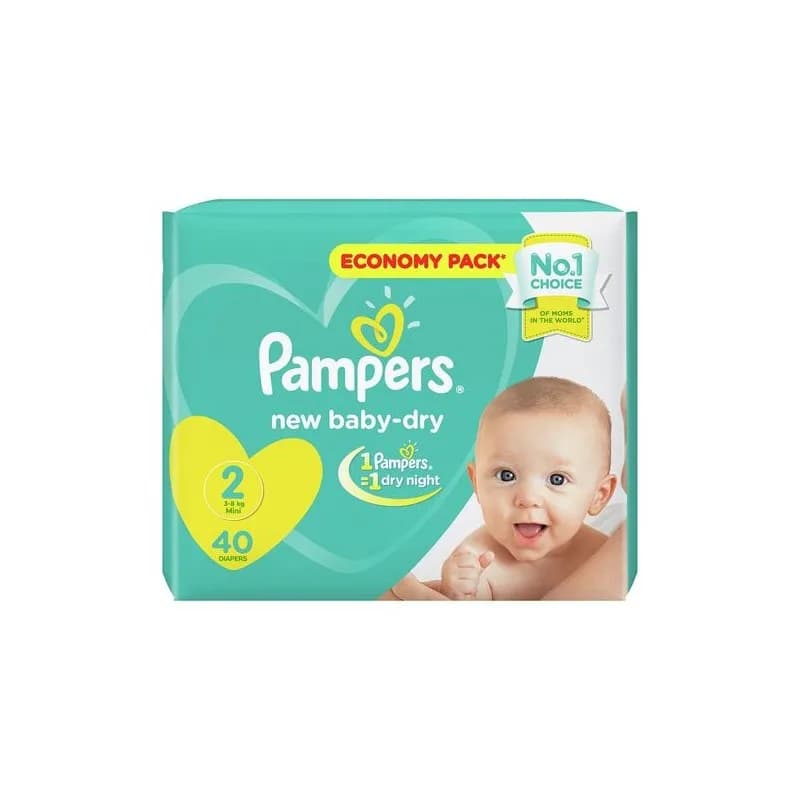 Pampers Baby Dry 3-8 kg (S2) P/40