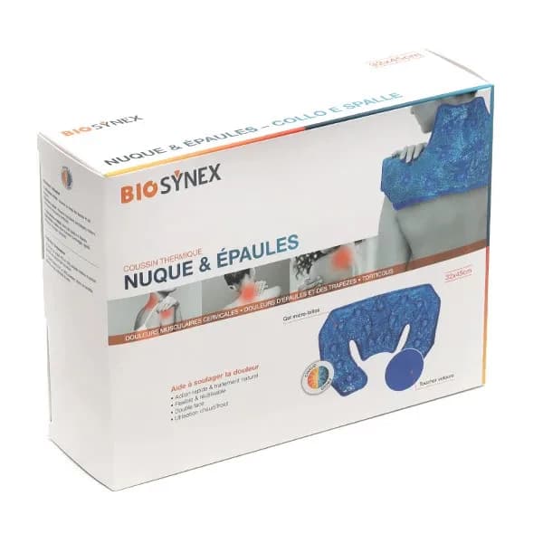 Biosynex Coussin Thermique pour Douleurs Épaule et Nuque