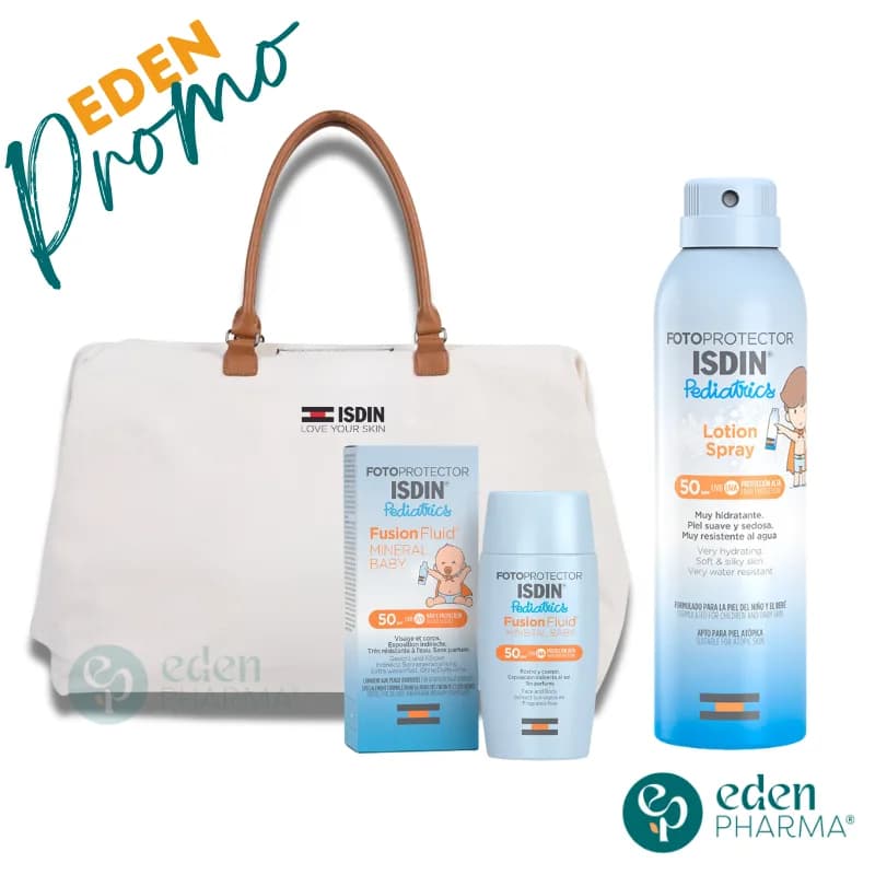 Sac ISDIN Ecran Mineral Pediatrics SPF50+ Avec un Ecran Spray Pediatrics SPF50+ 250 ml