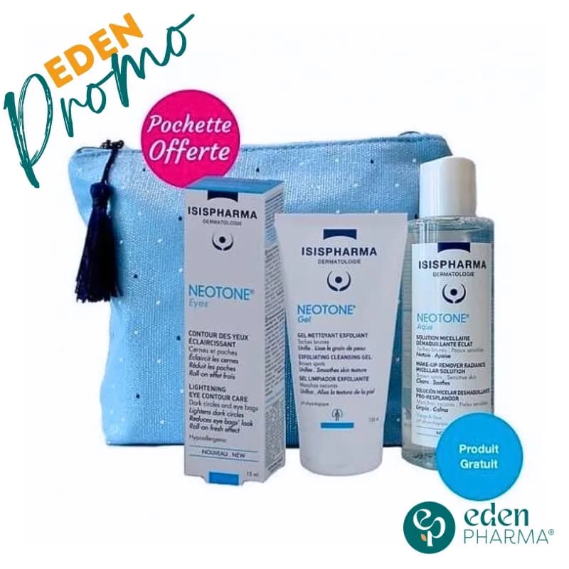 Isispharma Trousse Neotone Contour des Yeux + Gel Nettoyant + Neotone Aqua Eau Micelaire 100 ml Gratuit