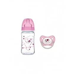 Canpol Babies Set Celebrate Biberon Pp Col Large 240 ml+ Sucette Orthodontique