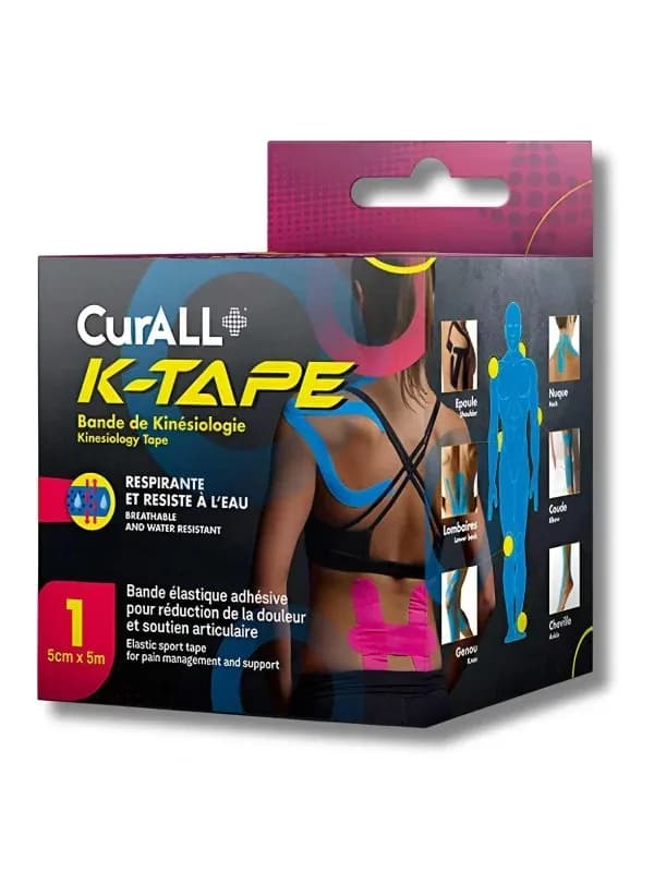 Curall K-Tape - Bande de Kinésiologie Respirante et Résistante à L'Eau 5cm*5m