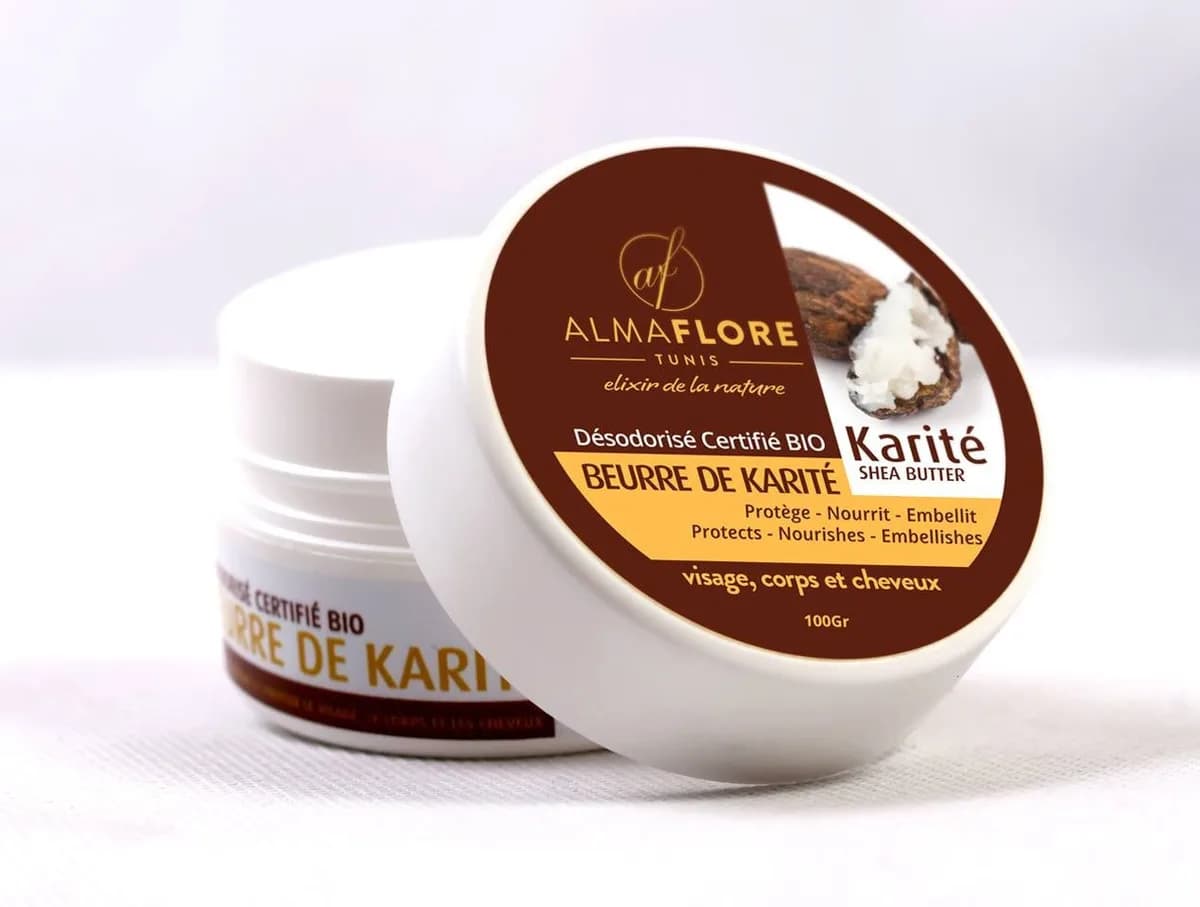 Almaflore Beurre de Karite Desodorise Certifie Bio 100 g