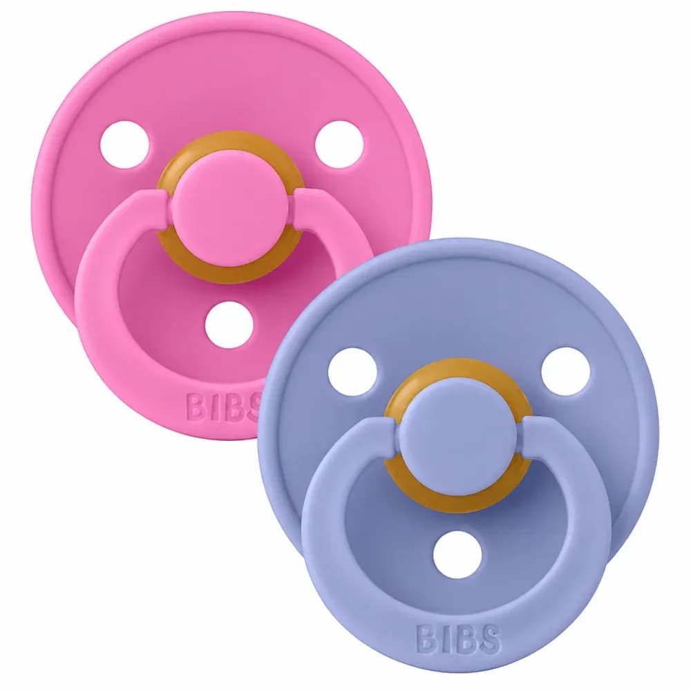 BIBS LOT DE 2 SUCETTES TAILLE 1 BUBBLEGUM PERI 0-6 MOIS
