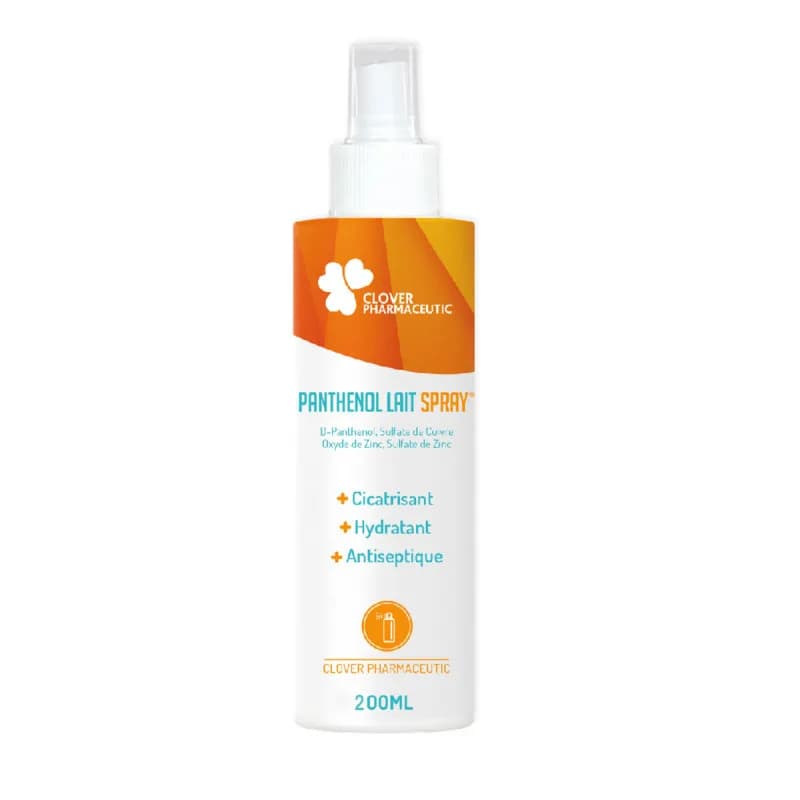 Panthenol Lait Spray Cicatrisant Hydratant Antiseptique 200 ml