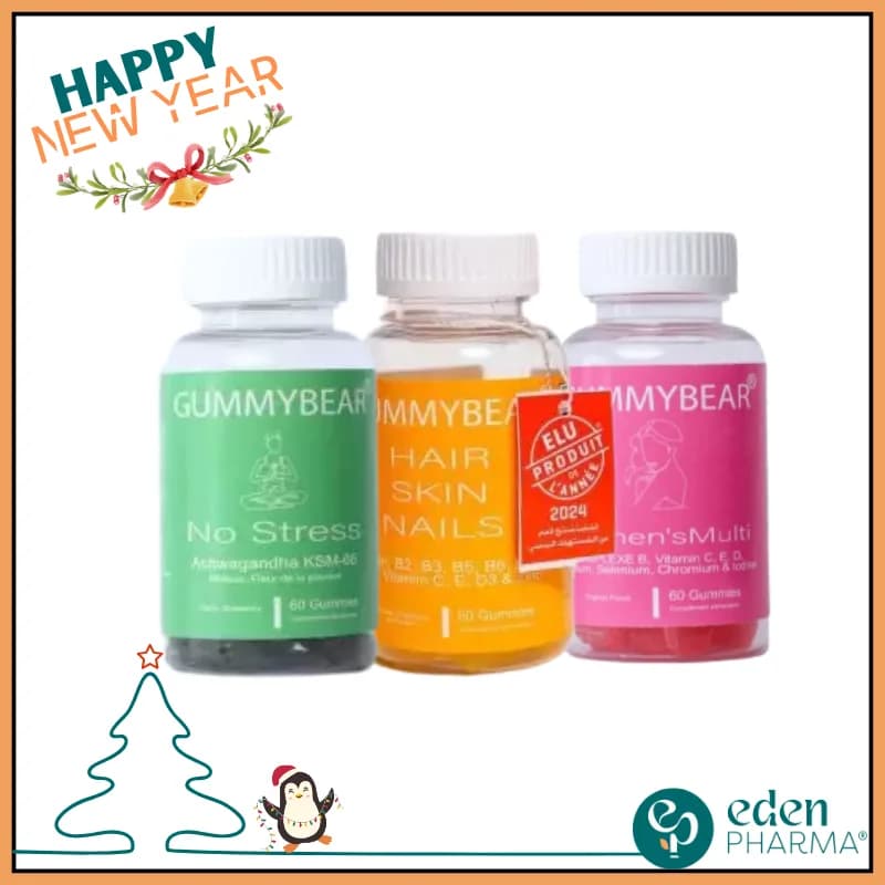 Gummybear Total Care Hair/skin/immunite/stress 3 Boites