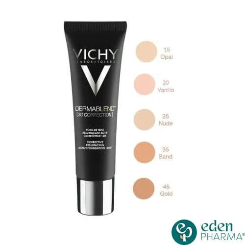 Vichy Dermablend 3d Fond de Teint Peaux Acneiques SPF25 30 ml N25 Nude