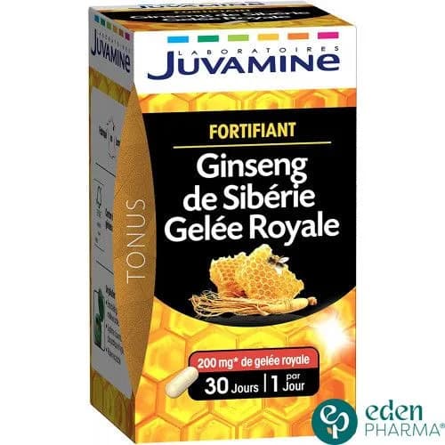 Juvamine Ginseng Gelee Royale Revitalisant 30 Gelules