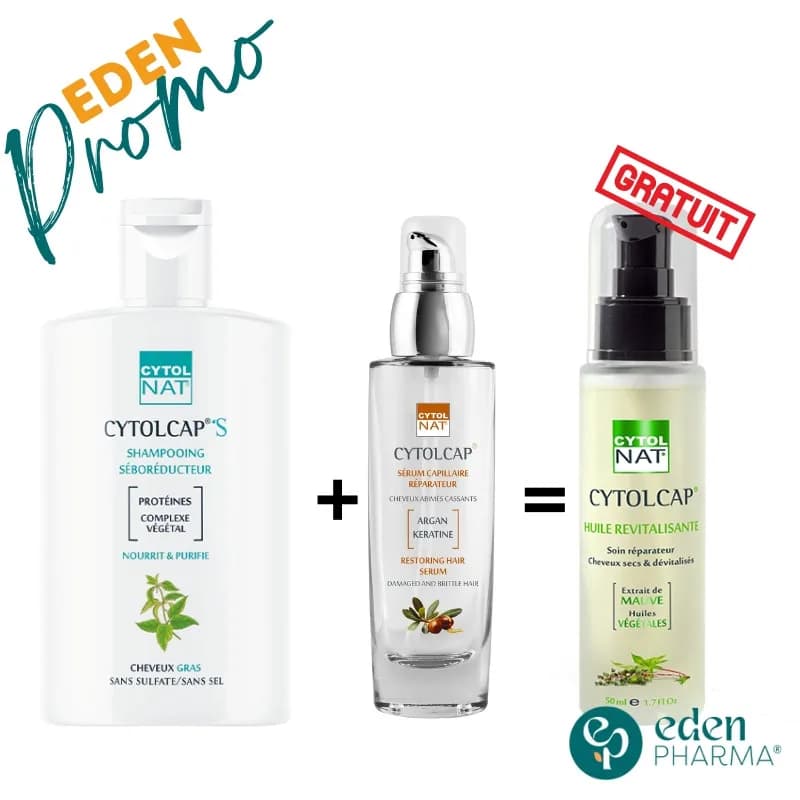 Cytolcap S Pack Cheveux Gras (Huile Capilaire Gratuit)
