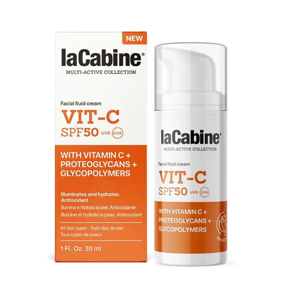 LACABINE FLUID OIL GEL VIT C INV SPF50 30ML