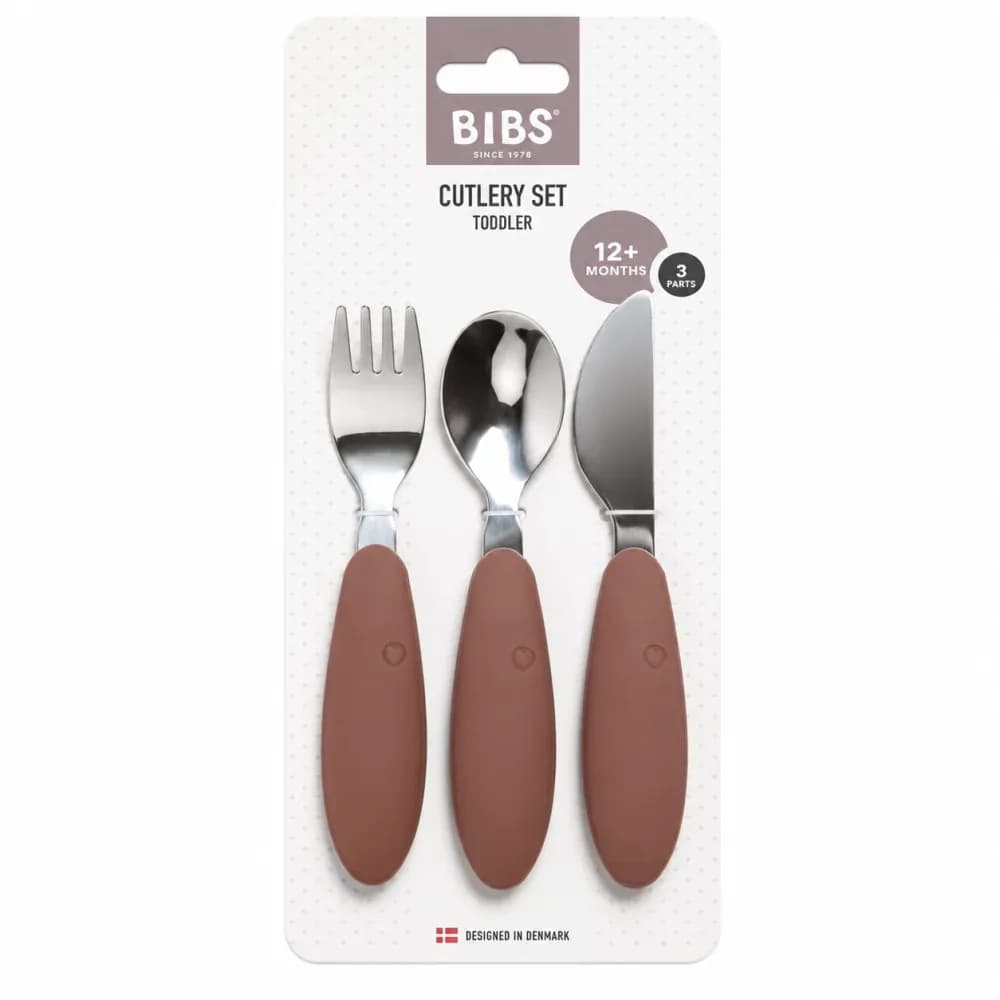 BIBS 3 SET DE COUVERTS ENFANT EN ACIER INOXYDABLE WOODCHUCK