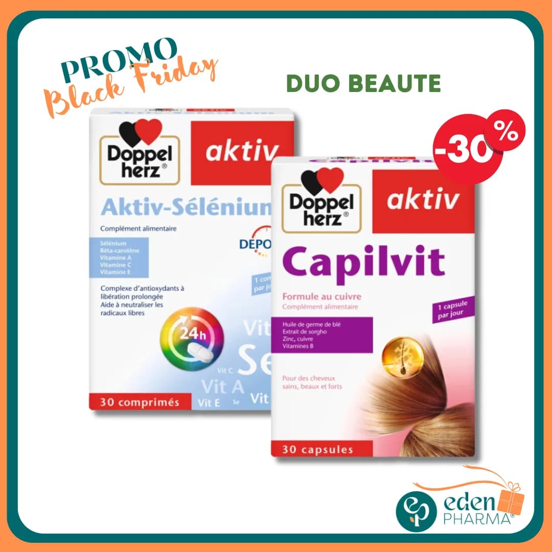 Vente Flash Duo Beaute Aktiv Selenium + Akitiv Capilvit