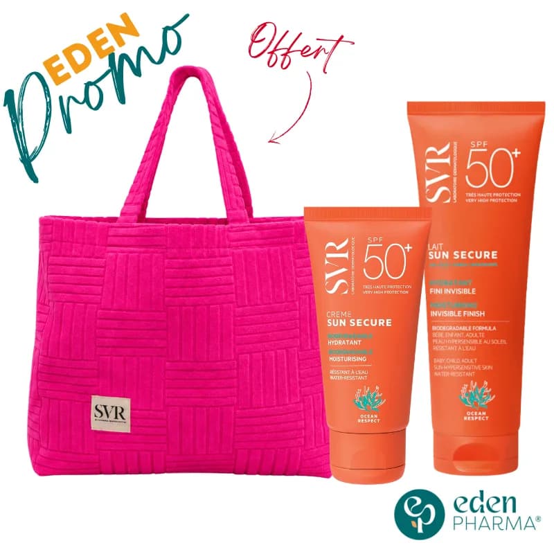 SVR Sac Sun Secure Creme SPF50 50 ml + SVR Sun Secure Lait SPF50 250 ml