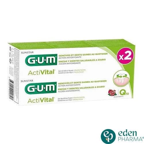 Gum Activital Dentifrice Gel Lot de 2*75ml