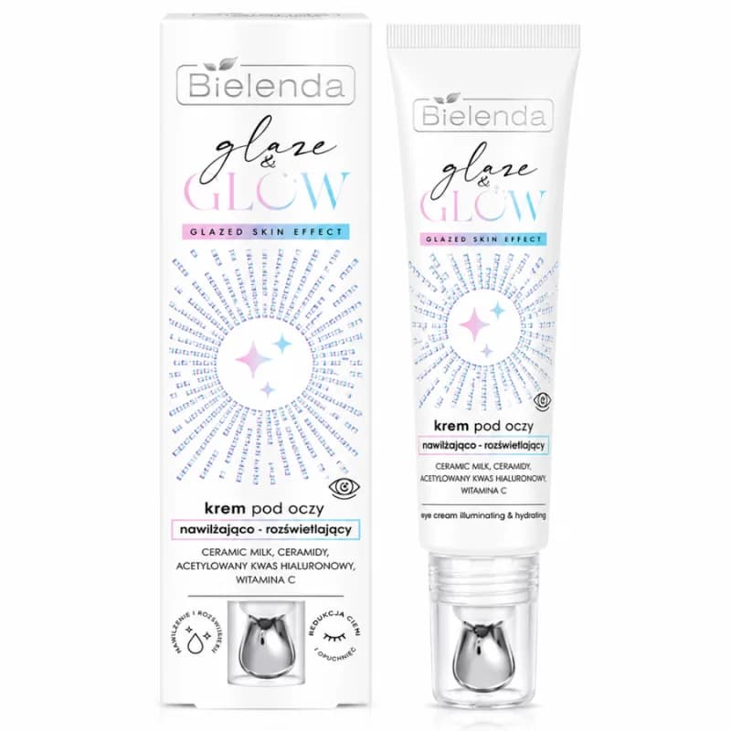 Bielenda Glaze & Glow Creme Contour des Yeux Hydratante et Illuminatrice 15 ml