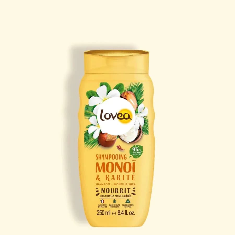 Lovea Shampooing Monoi & Karite Cheveux Secs et Abîmés 250 ml