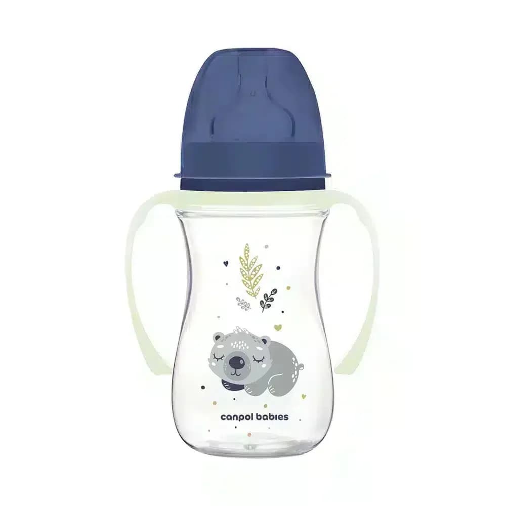 Canpol Biberon Col Large Polypropylène Sleepy Koala Bleu 240 ml