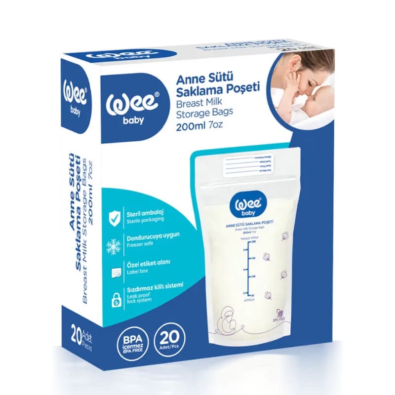 Wee Baby Sachets de Conservation 200 ml 20 Pieces