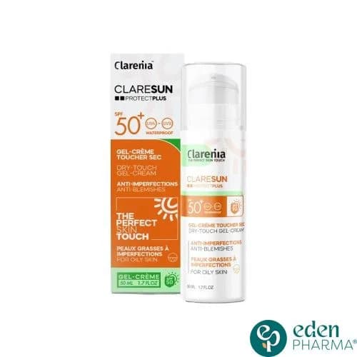 Clarenia Claresun Ecran Gel Creme Toucher Sec SPF50+ 50 ml
