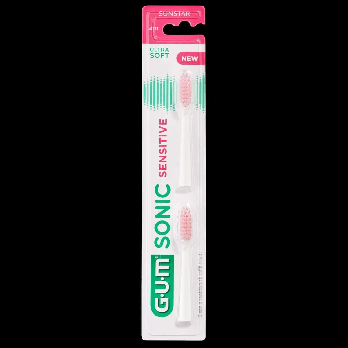 GUM SONIC SENSITIVE RECHARGES BROSSE À DENTS ULTRA SOFT, 2 UNITÉS 4111