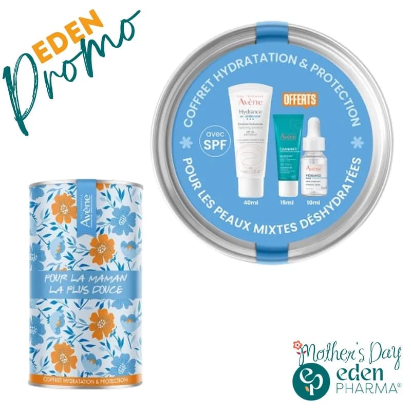Avene Box Hydrance Uv-Légère Peau Mixte + Boost 10 ml + Gel Nettoyant 15 ml Offert