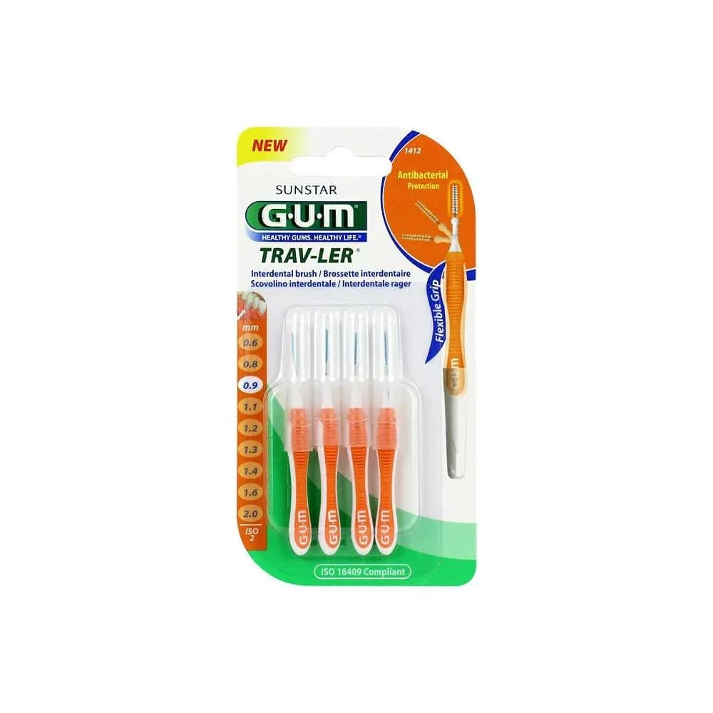 Gum Brossettes Traveler Ultrafine Cylindrique, Bte de 4 (1412)