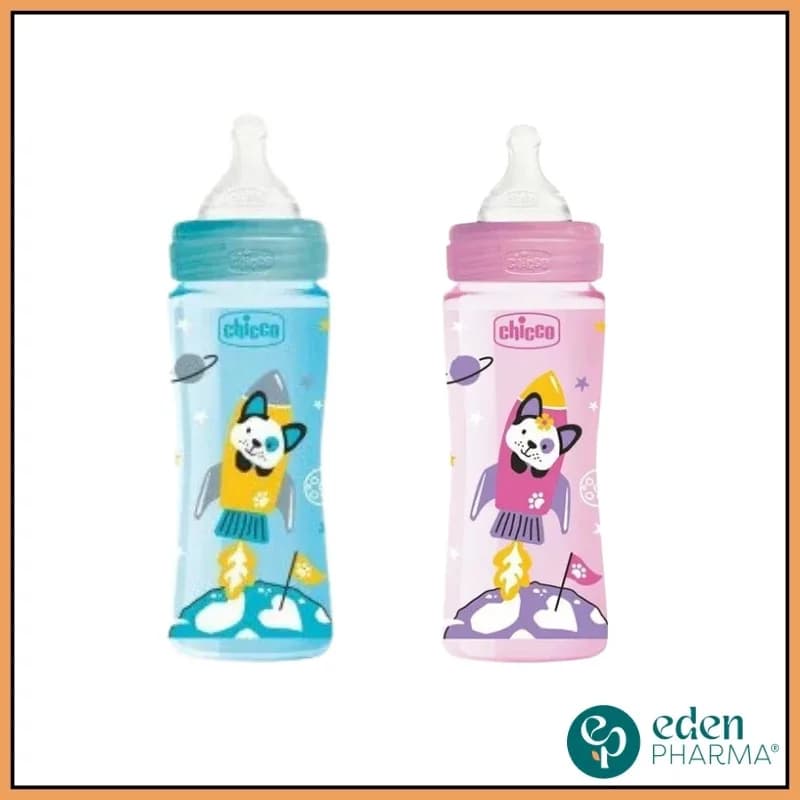 Chicco Biberon Well-Being Tétine Silicone 4 m+ 330 ml
