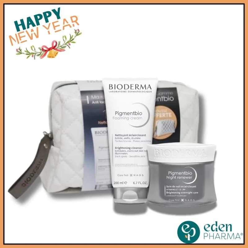 Bioderma Pigmentbio Ma Routine Nuit Mousse Nettoyante + Creme de Nuit + Trousse Offerte