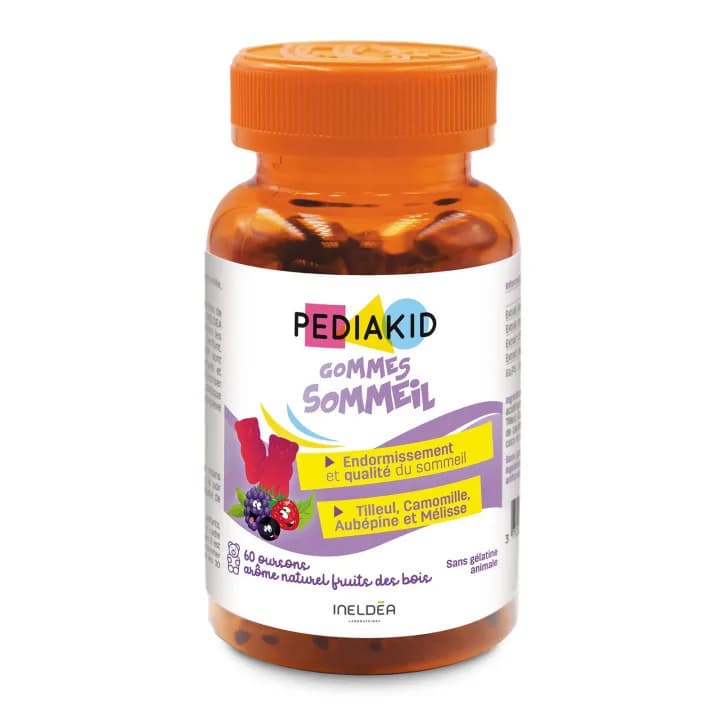 Pediakid Gommes Sommeil Favorise la Détente & L'Endormissement 60 Oursons