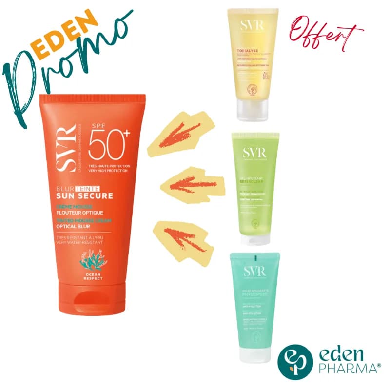 SVR Sun Secure Blur Teinte SPF50+ 50 ml + SVR Gel 50 ml Offert