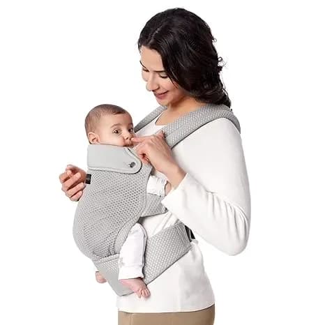 MOMCOZY PORTE-BÉBÉ ERGONOMIQUE 3-EN-1 (3 À 20 KG) AIR MESH GREY 