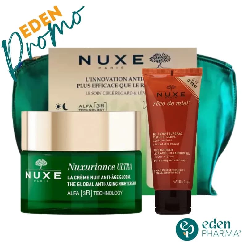 Nuxuriance Ultra Crème Nuit Anti-Âge Global 50 ml + Gel Nettoyant Reve de Miel 100 ml