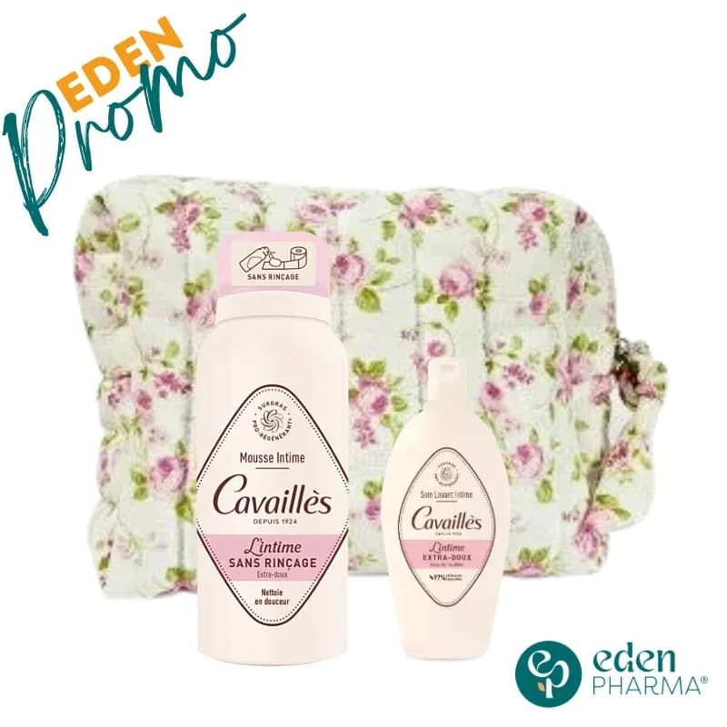 Roge Cavailles Trousse Mousse Intime sans Rinçage + Soin Intime Extra-Doux 50 ml (Offert)