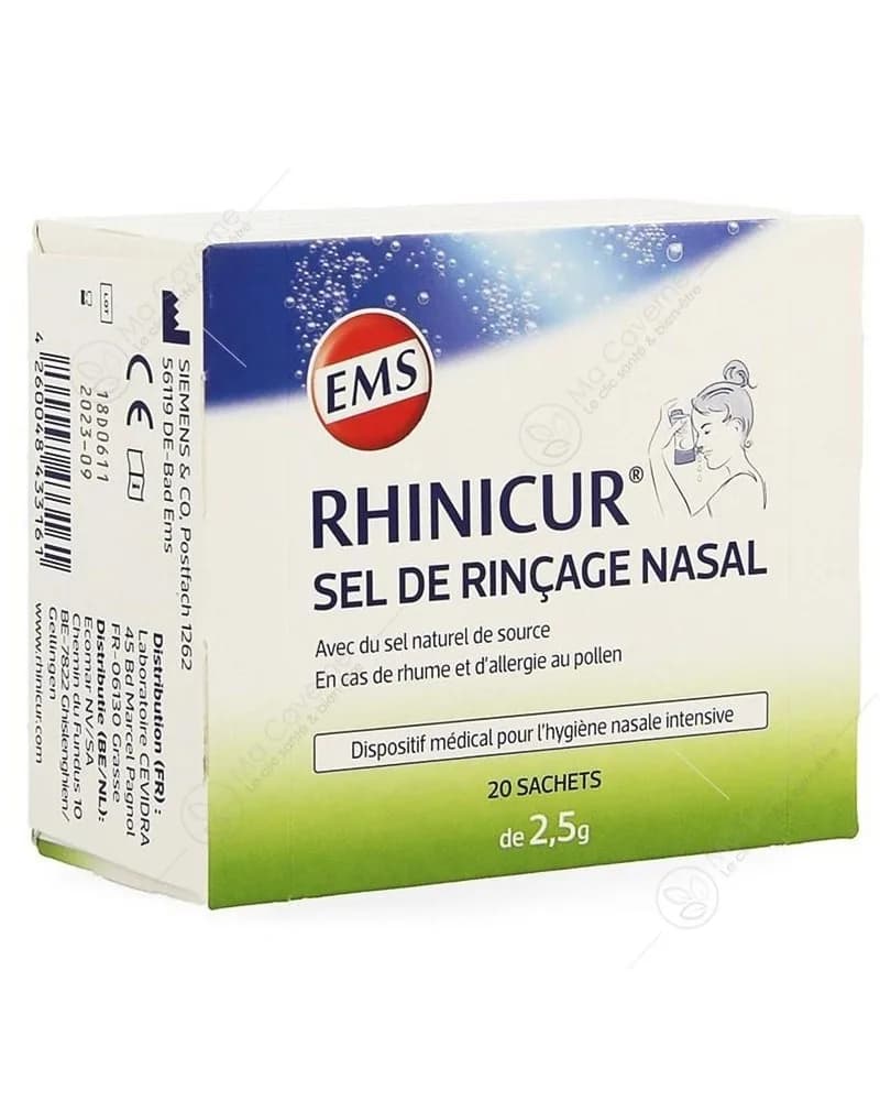 Rhinicur Recharge Sel de Rincage Adul Bt 20