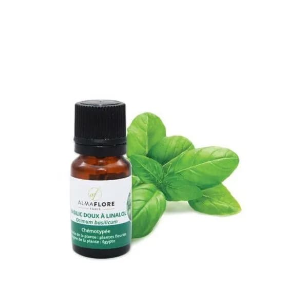 Almaflore Huile Essentielle de Basilic Doux 10 ml الحبق