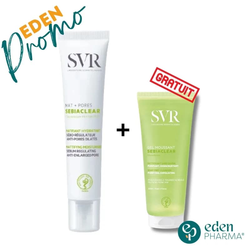 Vente Flash SVR Sebiaclear Mat+pore + Gel Nettoyant 55 ml Gratuit