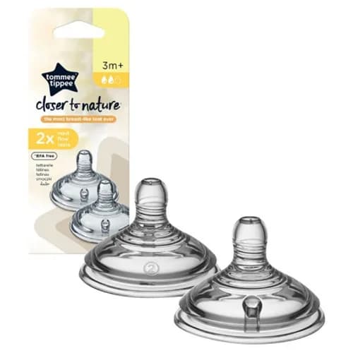 Tommee Tippee Closer To Nature 2 Tetines Debit Moyen 3 m+