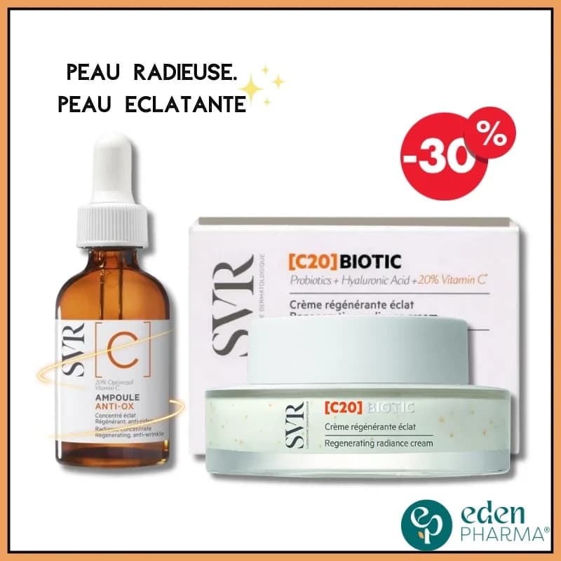 SVR Pack Peau Eclatante Ampoule C Anti Ox + C20 Creme Biotic 50 ml