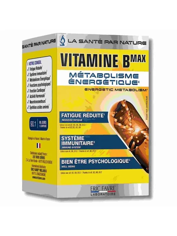 Eric Favre Vitamines B Max Métabolisme Énergétique 30 Capsules