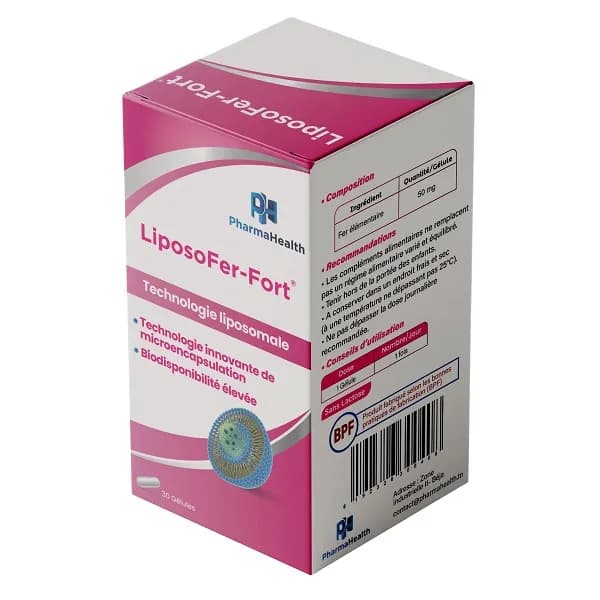 LIPOSOFER-FORT 50MG FER ÉLÉMENTAIRE 30 GÉLULES