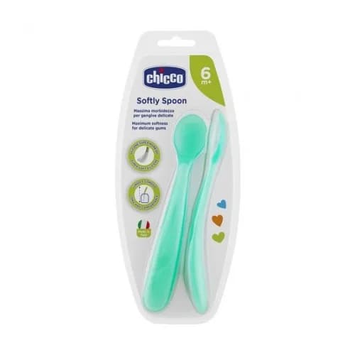 Chicco 2 Cuillere Silicone, 6 m+