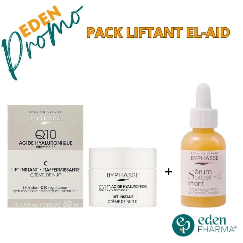 Pack El-Aïd Eclat et Hydratation Byphasse Creme Jour ou Nuit + Serum Sorbet Liftant