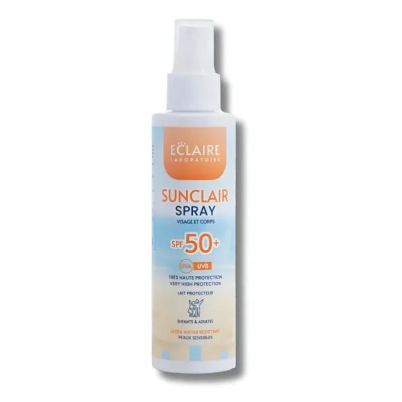 Eclaire Sunclair Spray Solaire Visage et Corps SPF 50+ Enfant et Adulte 150 ml