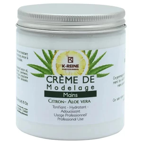 K-Reine Crème de Modelage Mains Citron Aloe Vera 250 ml